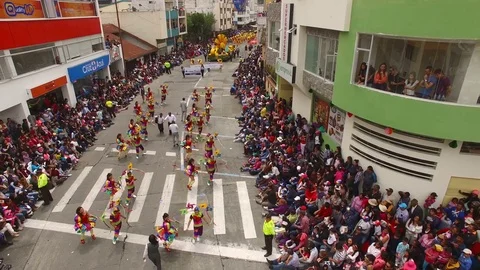 Colorfully Dressed Dancers Perform During Carnival Parade Stock-Footage 73021714