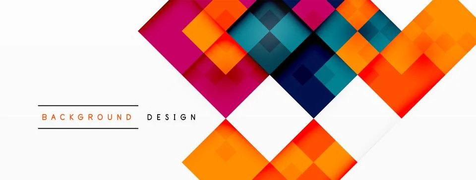 Colorfulness in rectangular pink, violet, and magenta shapes on white background 库存插图