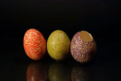 Colorgul easter eggs Stock Photos