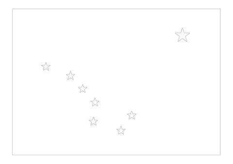 Coloring A3 Vector Flag of Alaska, USA, Isolated on White Background Stock Illustration