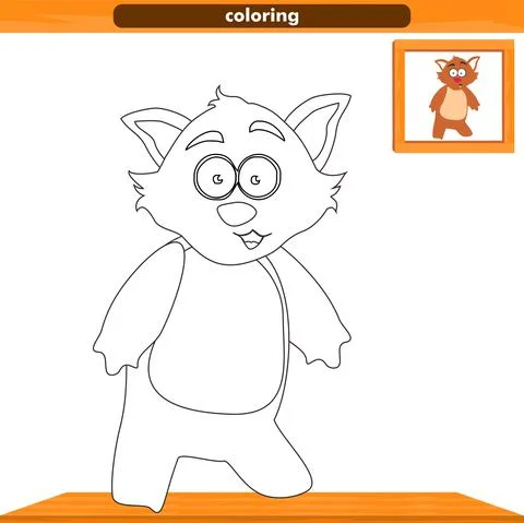 Coloring bear animals イラスト素材