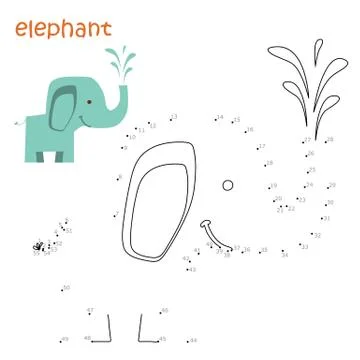 Coloring book and dot to dot game Stock Illustration