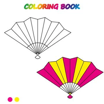 Coloring book.  Coloring  page to educate preschool kids .  Game for preschoo Stock Illustration