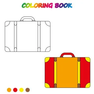 Coloring book.  Coloring  page to educate preschool kids .  Game for preschoo Stock Illustration