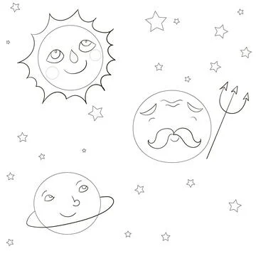 Coloring book educational game Stock Illustration