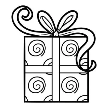 Coloring book, Gift Stock Illustration