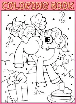 Coloring book page Stock Illustration