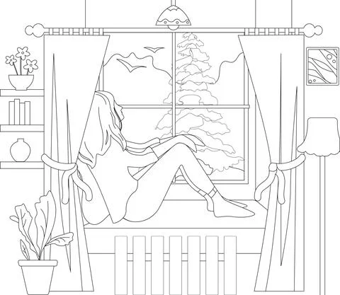 Coloring book page Stock Illustration