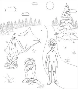 Coloring book page Stock Illustration