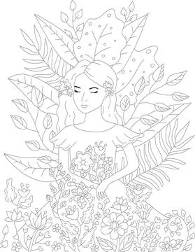 Coloring book page Stock Illustration