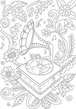 Coloring book page Stock Illustration