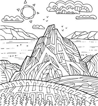 Coloring book page Stock Illustration