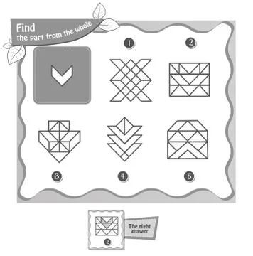 Coloring book part whole Stock Illustration