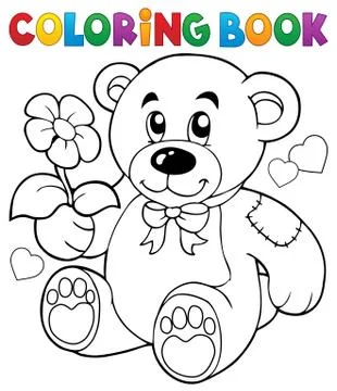 Coloring book Valentine theme Stock Illustration