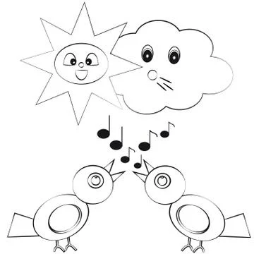 Coloring book on white background Stock Illustration