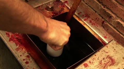 Coloring a candle Stock Footage 20480409