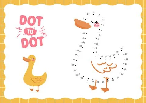 Coloring connect the dot to dots printable worksheet for childrens education Illustrazione stock