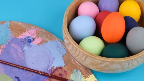 Coloring eggs colorful Stock Footage 238906412