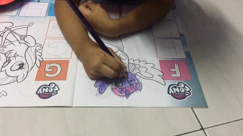 Coloring Stock Footage 106664365