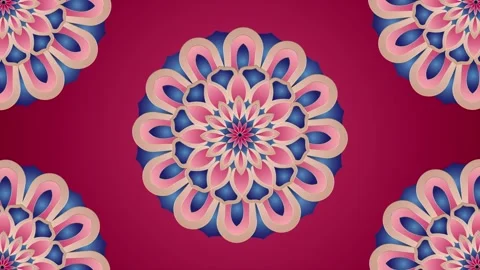 Coloring Mandala design Animation Stock Footage 256025019