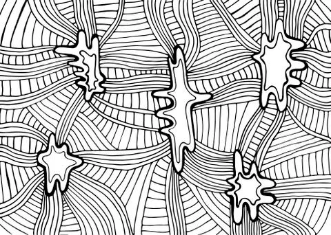 Coloring page abstract pattern, maze of ornaments. Stock Illustration