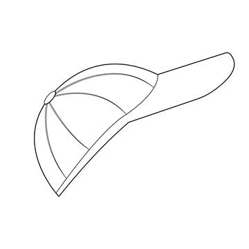 Coloring page. Cap, hat autumn winter. Vector illustration. Stock Illustration