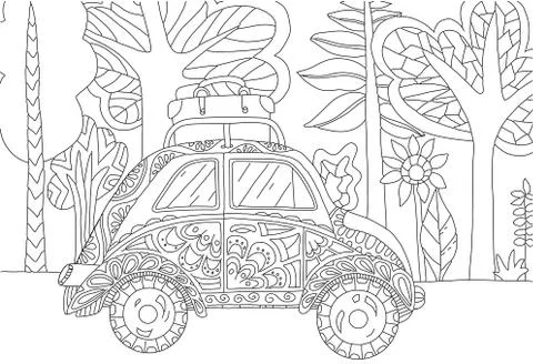 Coloring page Stock Illustration