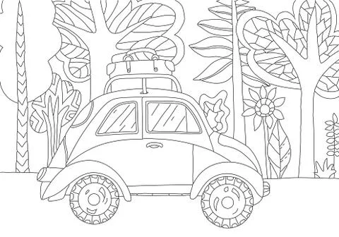 Coloring page Stock Illustration