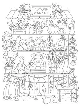 Coloring Page In Progress Stock Illustration