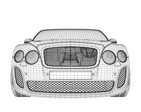 Coloring page vector line art for book and drawing. Black wireframe illustrate Stock Illustration