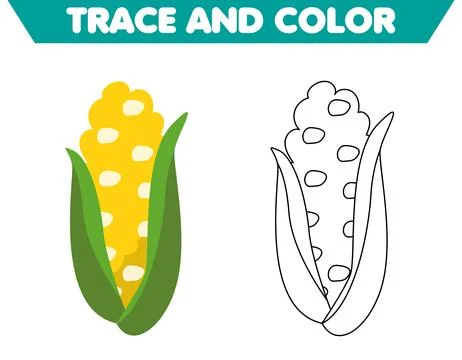 Coloring page vegetables for children, vector graphics, health for children.. Stock Illustration