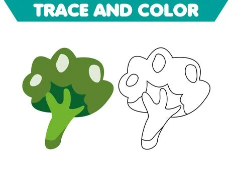 Coloring page vegetables for children, vector graphics, health for children.. Stock Illustration
