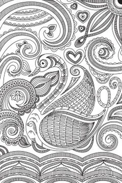 Coloring  pattern Stock Illustration