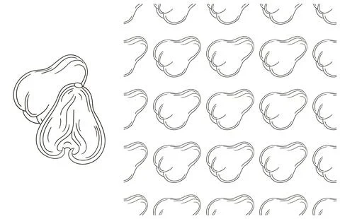 Coloring pattern for kitchen, restaurant or shop. Set in hand draw style Stock Illustration