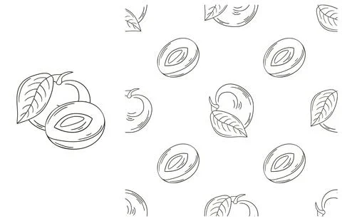 Coloring pattern for kitchen, restaurant or shop. Set in hand draw style Stock Illustration