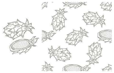 Coloring pattern for kitchen, restaurant or shop. Set in hand draw style Stock Illustration