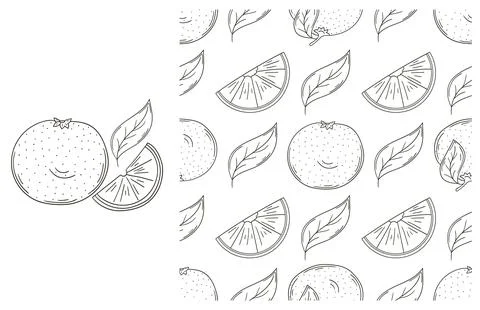 Coloring pattern for kitchen, restaurant or shop. Set in hand draw style Stock Illustration
