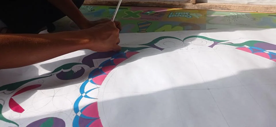 The coloring proces Stock Photos