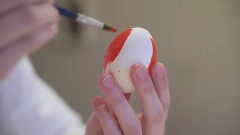 Coloring Red Egg Stock Footage 105707834