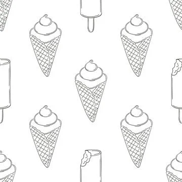Coloring seamless pattern. Print for cloth design, textile, fabric, wallpaper Stock Illustration