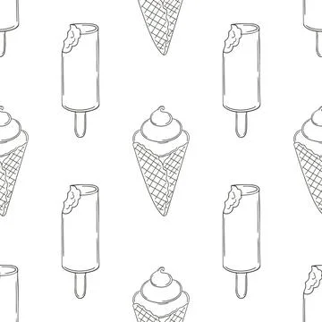 Coloring seamless pattern. Print for cloth design, textile, fabric, wallpaper Stock Illustration