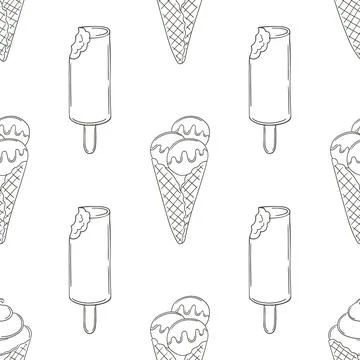 Coloring seamless pattern. Print for cloth design, textile, fabric, wallpaper Stock Illustration