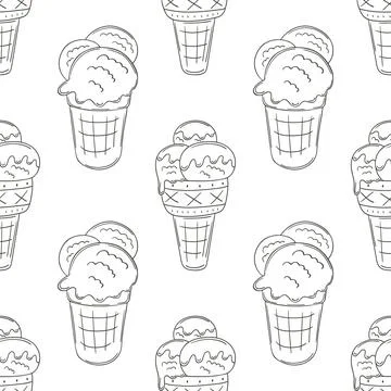 Coloring seamless pattern. Print for cloth design, textile, fabric, wallpaper Stock Illustration