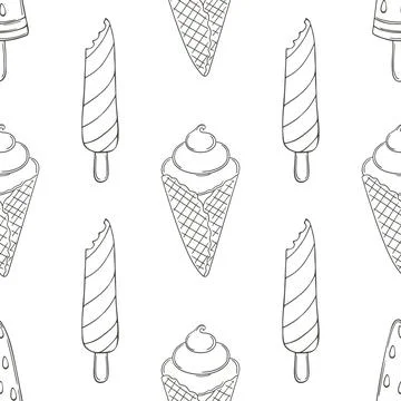 Coloring seamless pattern. Print for cloth design, textile, fabric, wallpaper Stock Illustration