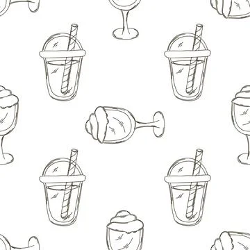 Coloring seamless pattern. Print for cloth design, textile, fabric, wallpaper Stock Illustration
