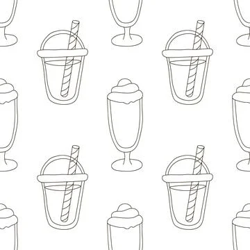 Coloring seamless pattern. Print for cloth design, textile, fabric, wallpaper Stock Illustration