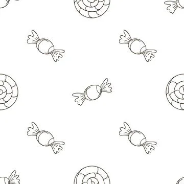 Coloring seamless pattern. Print for cloth design, textile, fabric, wallpaper Stock Illustration