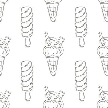 Coloring seamless pattern. Print for cloth design, textile, fabric, wallpaper Stock Illustration