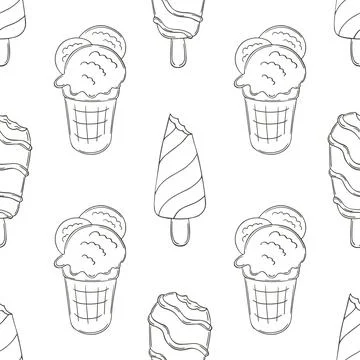 Coloring seamless pattern. Print for cloth design, textile, fabric, wallpaper Stock Illustration