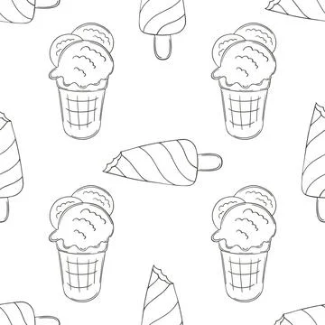 Coloring seamless pattern. Print for cloth design, textile, fabric, wallpaper Stock Illustration